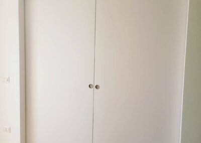 Porta interna scorrevole mantovana due ante bianca